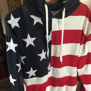 Red, white and blue Patriotic Hoodie by Dimco